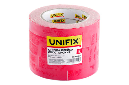 Лента двухсторонняя Unifix - 19 мм x 5 м вспененная белая
