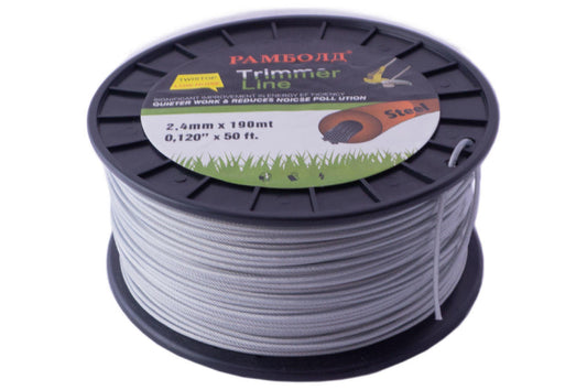Леска для триммера Рамболд - 2,4 мм x 190 м трос