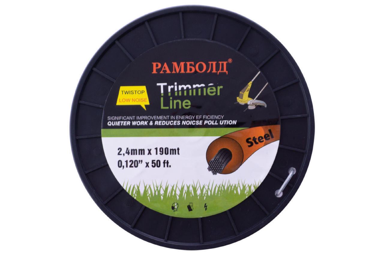 Леска для триммера Рамболд - 2,4 мм x 190 м трос