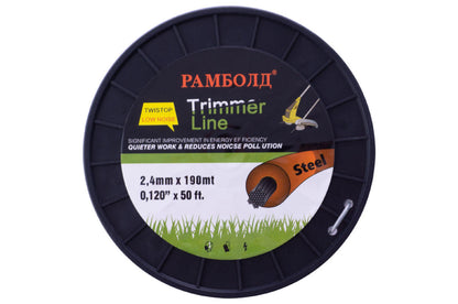 Леска для триммера Рамболд - 2,4 мм x 190 м трос