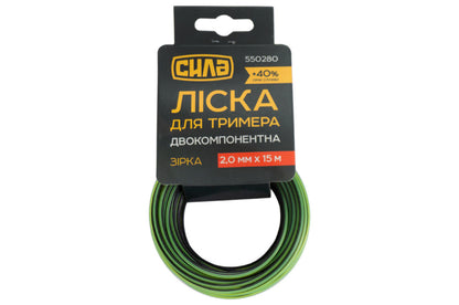 Леска для триммера Сила - 2,0 мм x 15 м звезда PRO