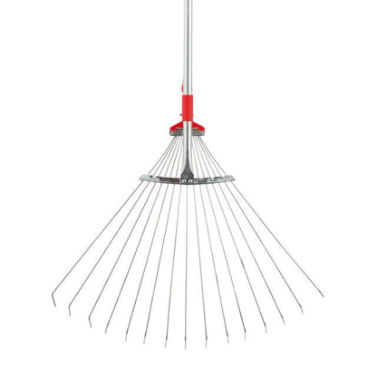 Грабли веерные Intertool - 15 прутьев раздвижные с ручкой PRO