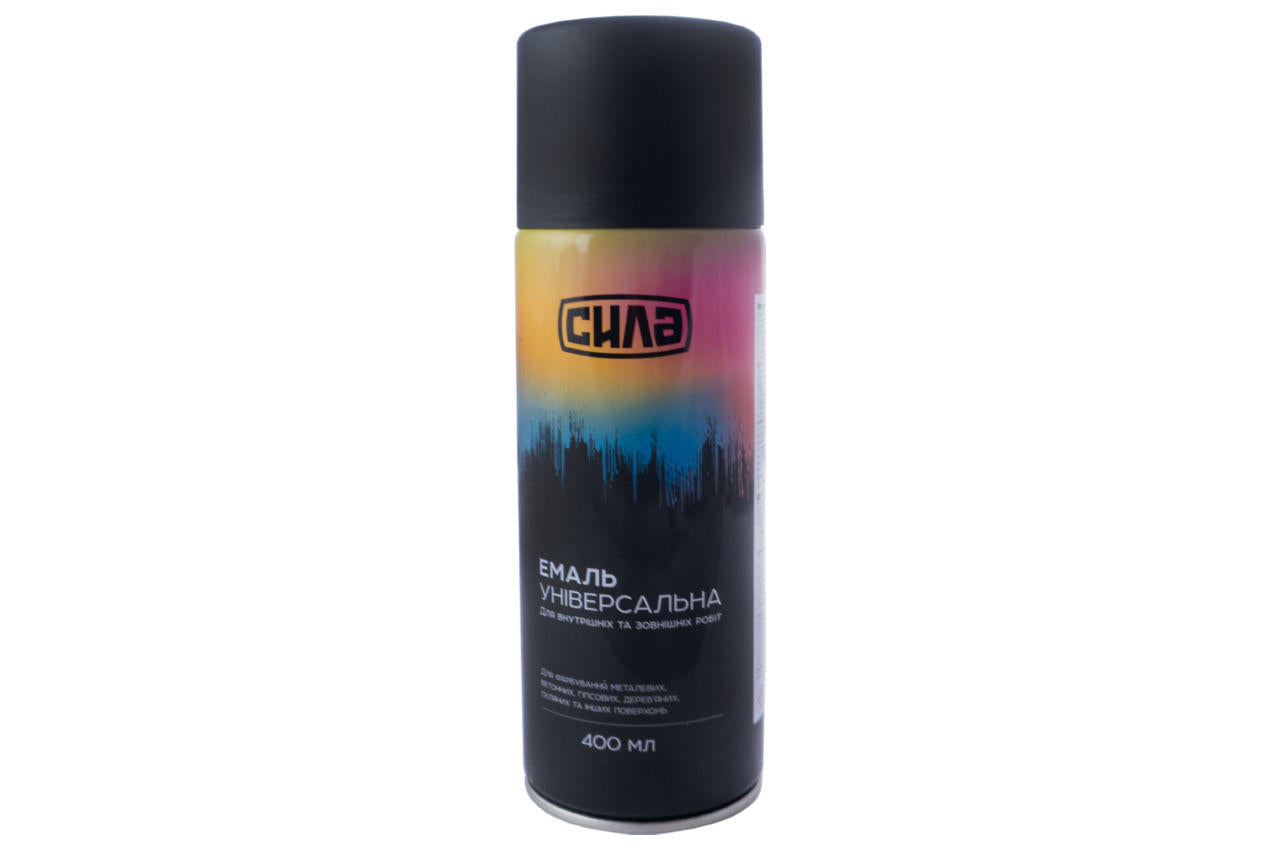 Краска аэрозольная Сила - 400 мл RAL 9005 черная мат