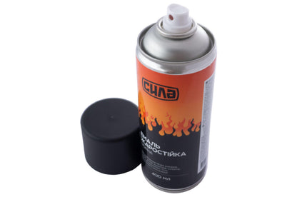 Краска аэрозольная Сила - 400 мл жаростойкая черная