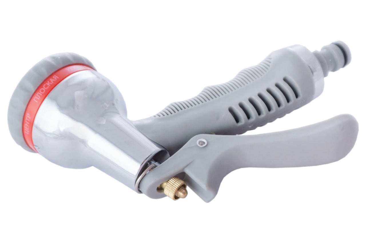 Пистолет-распылитель для полива Intertool - 8 функций хром x 1 адаптер x 2 коннектора