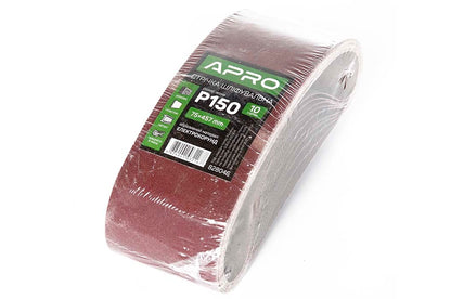 Лента шлифовальная Apro - 75 x 457 мм x Р150 (10 шт.)