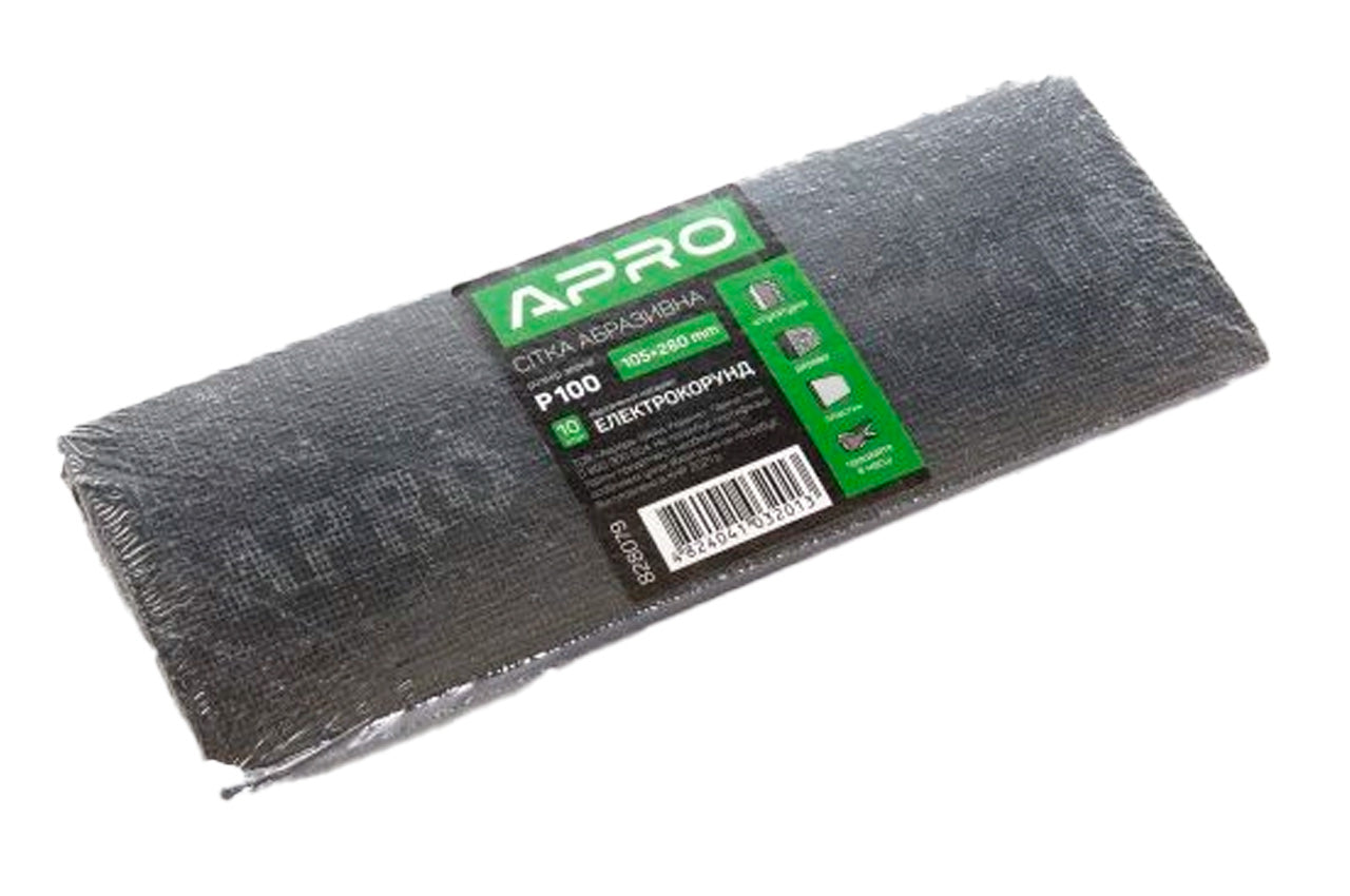 Сетка абразивная Apro - 105 x 280 мм x Р100 (10 шт.)