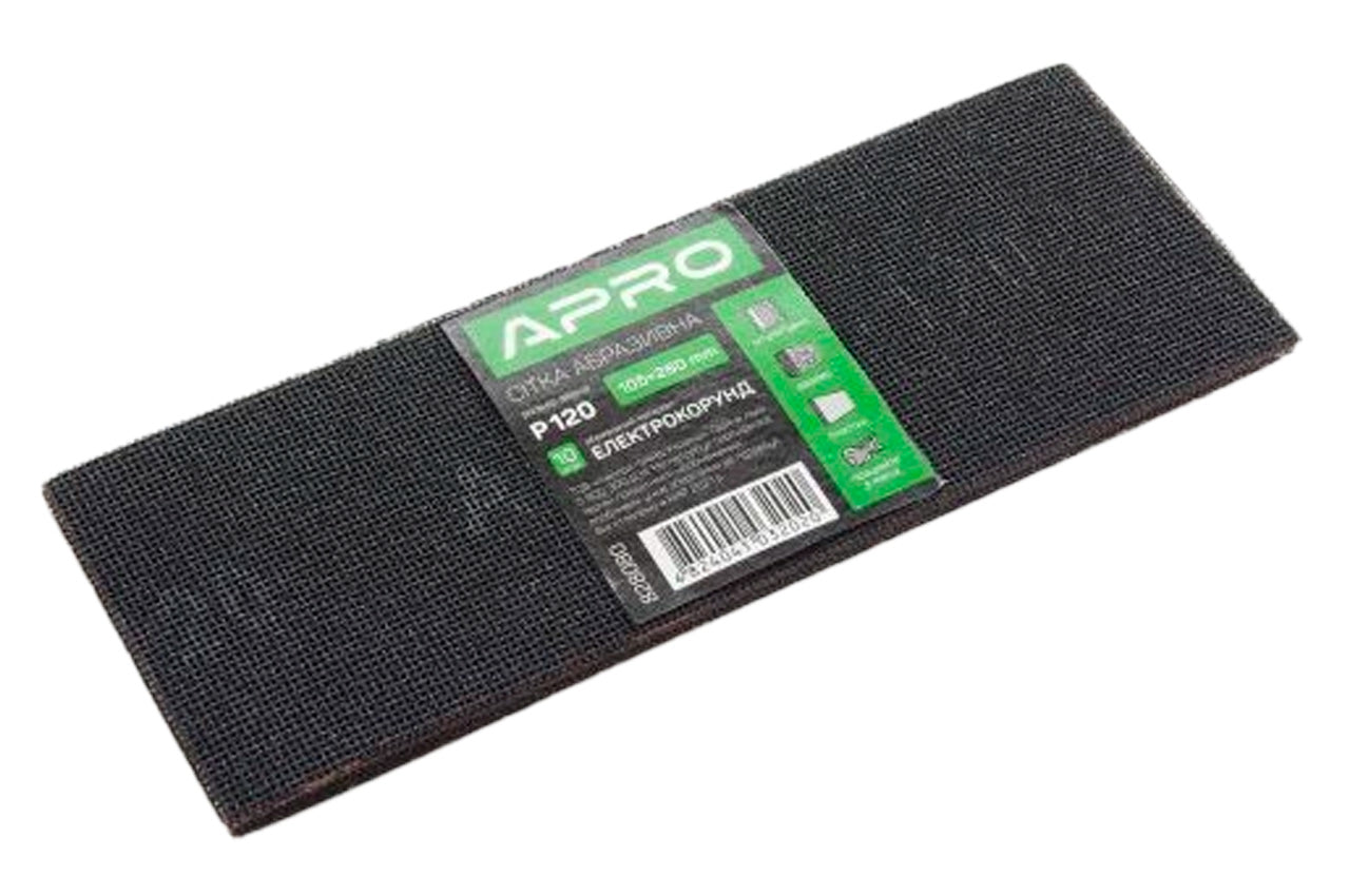 Сетка абразивная Apro - 105 x 280 мм x Р120 (10 шт.)