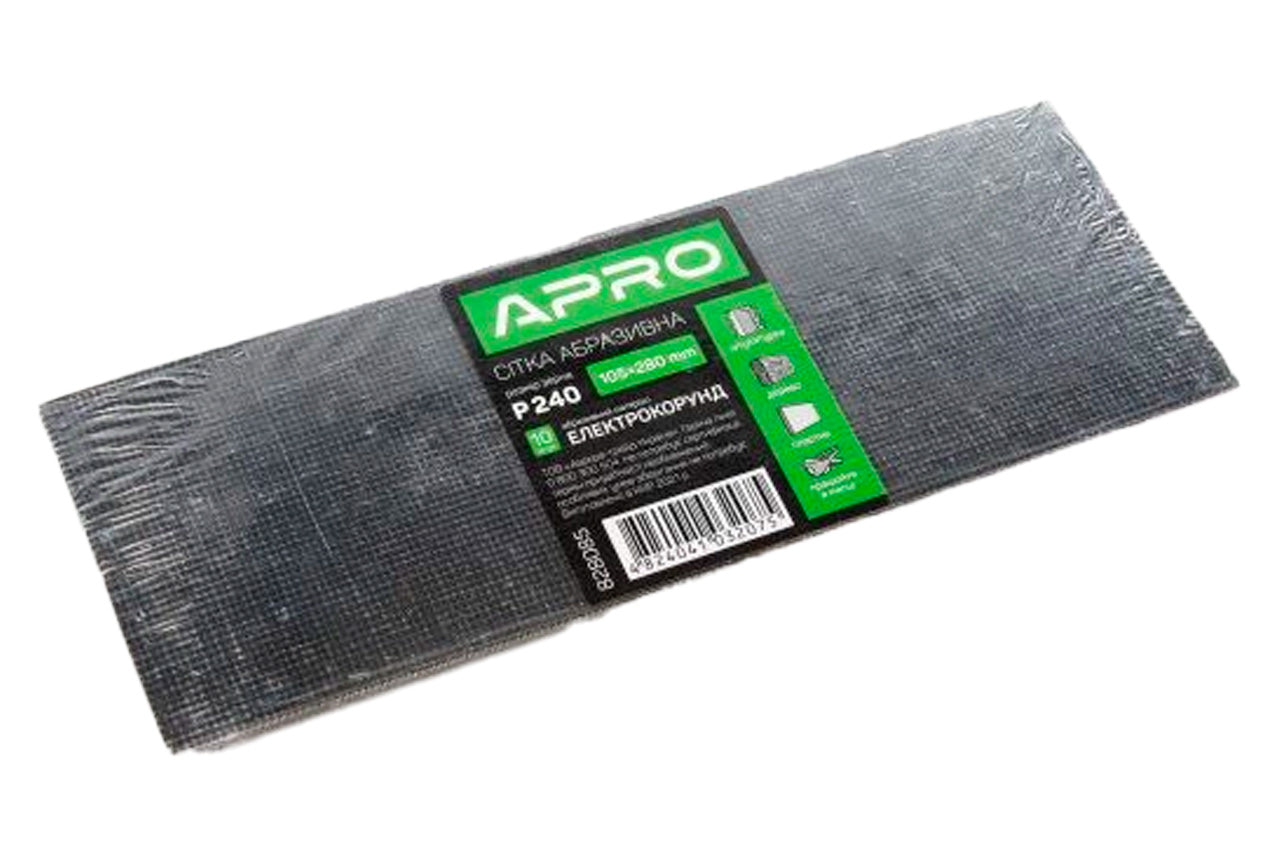Сетка абразивная Apro - 105 x 280 мм x Р240 (10 шт.)
