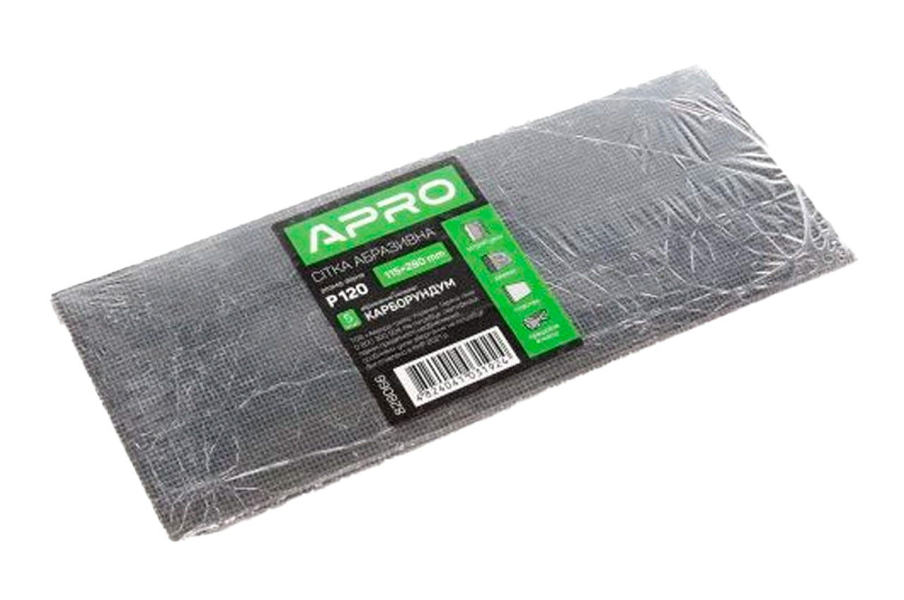 Сетка абразивная Apro - 115 x 280 мм x Р120 PRO (5 шт.)