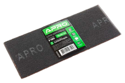 Сетка абразивная Apro - 115 x 280 мм x Р180 PRO (5 шт.)