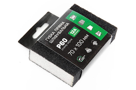 Губка шлифовальная Apro - 100 x 70 x 25 мм x P60 прямая