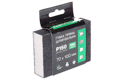 Губка шлифовальная Apro - 100 x 70 x 25 мм x P150 прямая