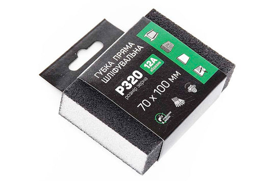 Губка шлифовальная Apro - 100 x 70 x 25 мм x P320 прямая