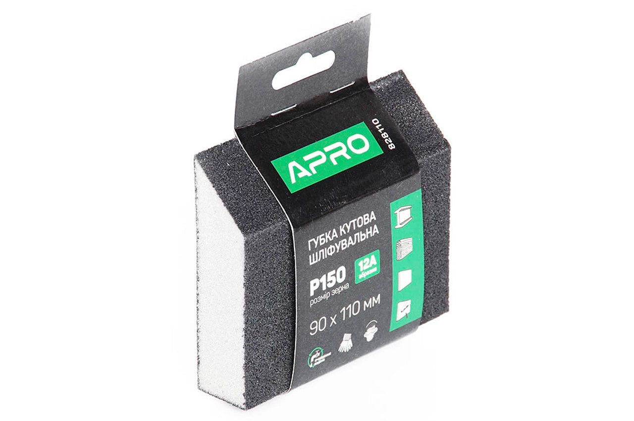 Губка шлифовальная Apro - 110 x 90 x 25 мм x P150 трапеция