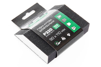 Губка шлифовальная Apro - 110 x 90 x 25 мм x P320 трапеция