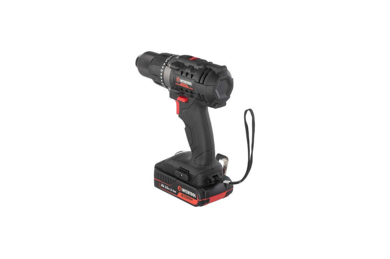 Шуруповерт аккумуляторный Intertool - 20 В x 2 Ач Li-Ion Storm