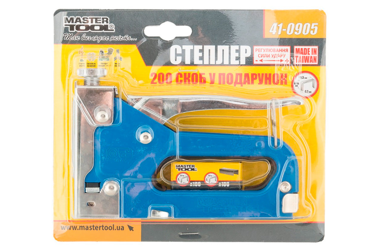Степлер пружинный Mastertool - скоба 11,3 x 0,7 x 4-14 мм