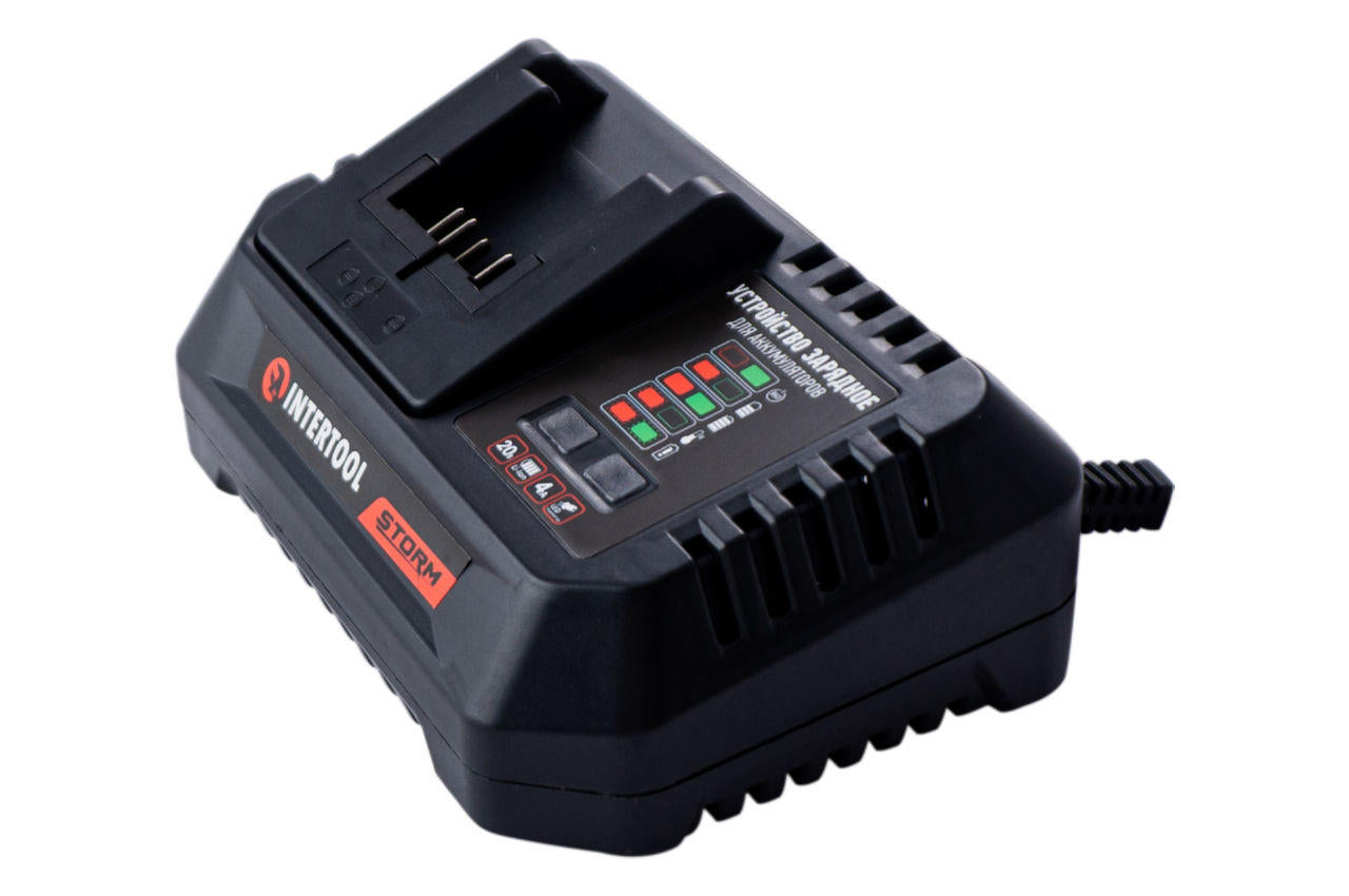 Зарядное устройство для аккумулятора Intertool - 20В x 4Ач Li-Ion Storm