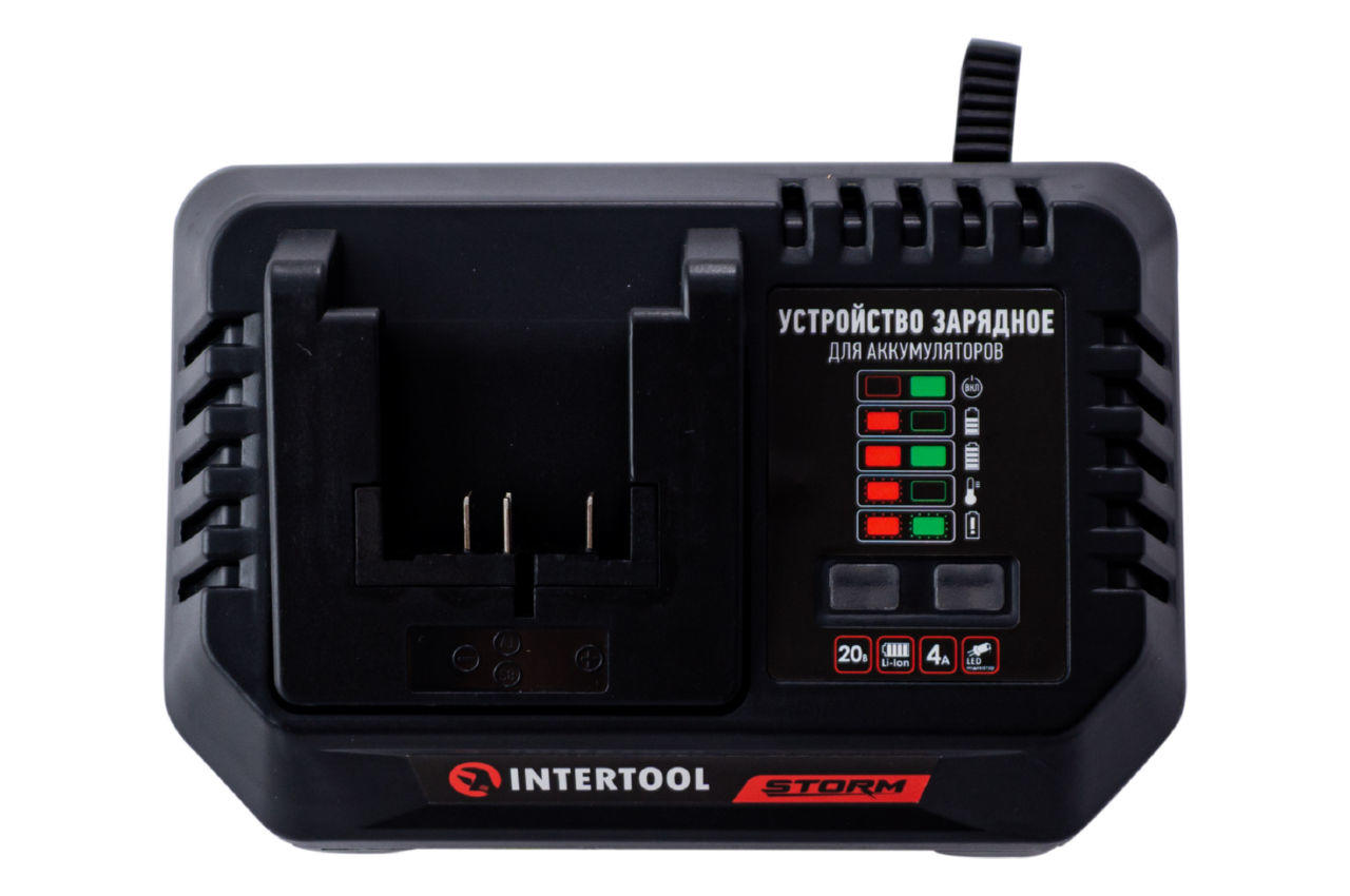 Зарядное устройство для аккумулятора Intertool - 20В x 4Ач Li-Ion Storm