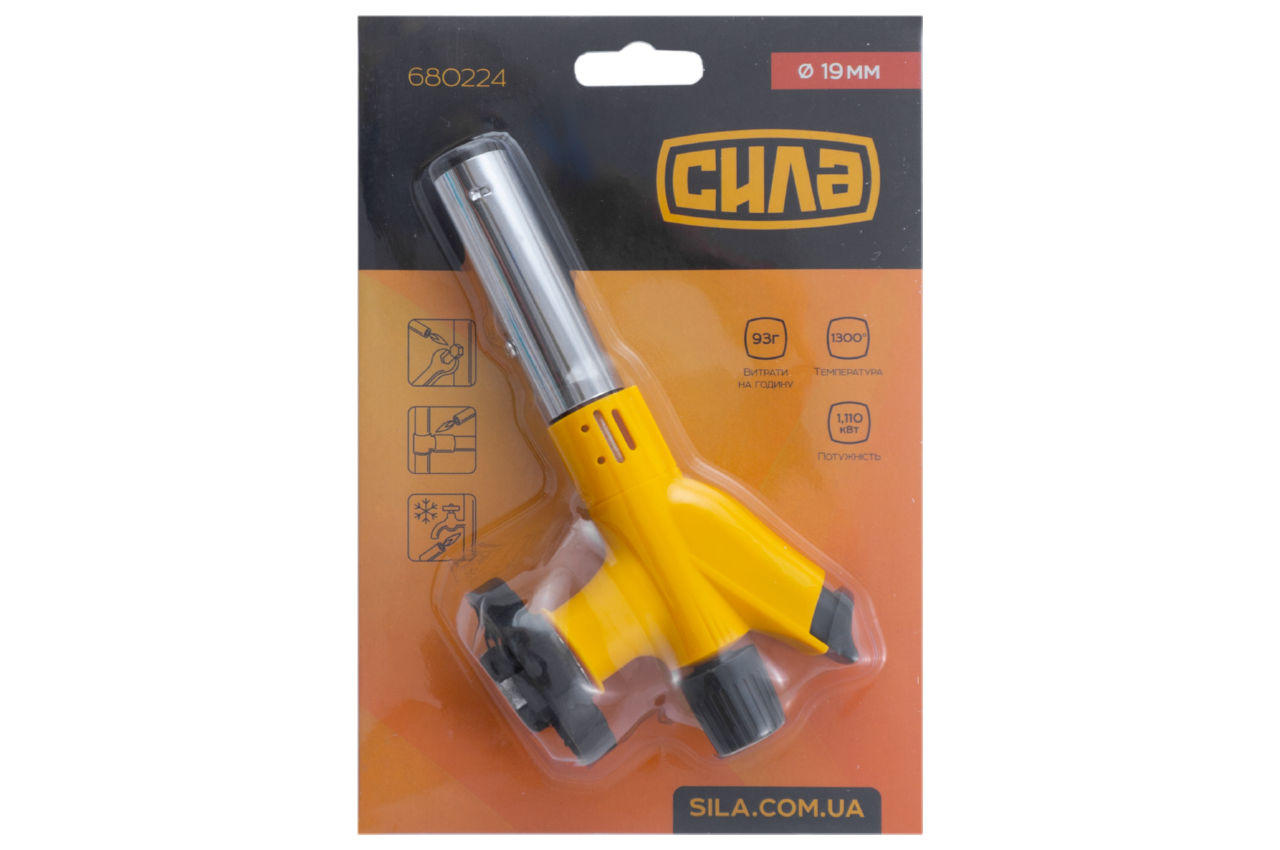 Горелка газовая c пьезоподжигом Сила - 20 x 151 мм