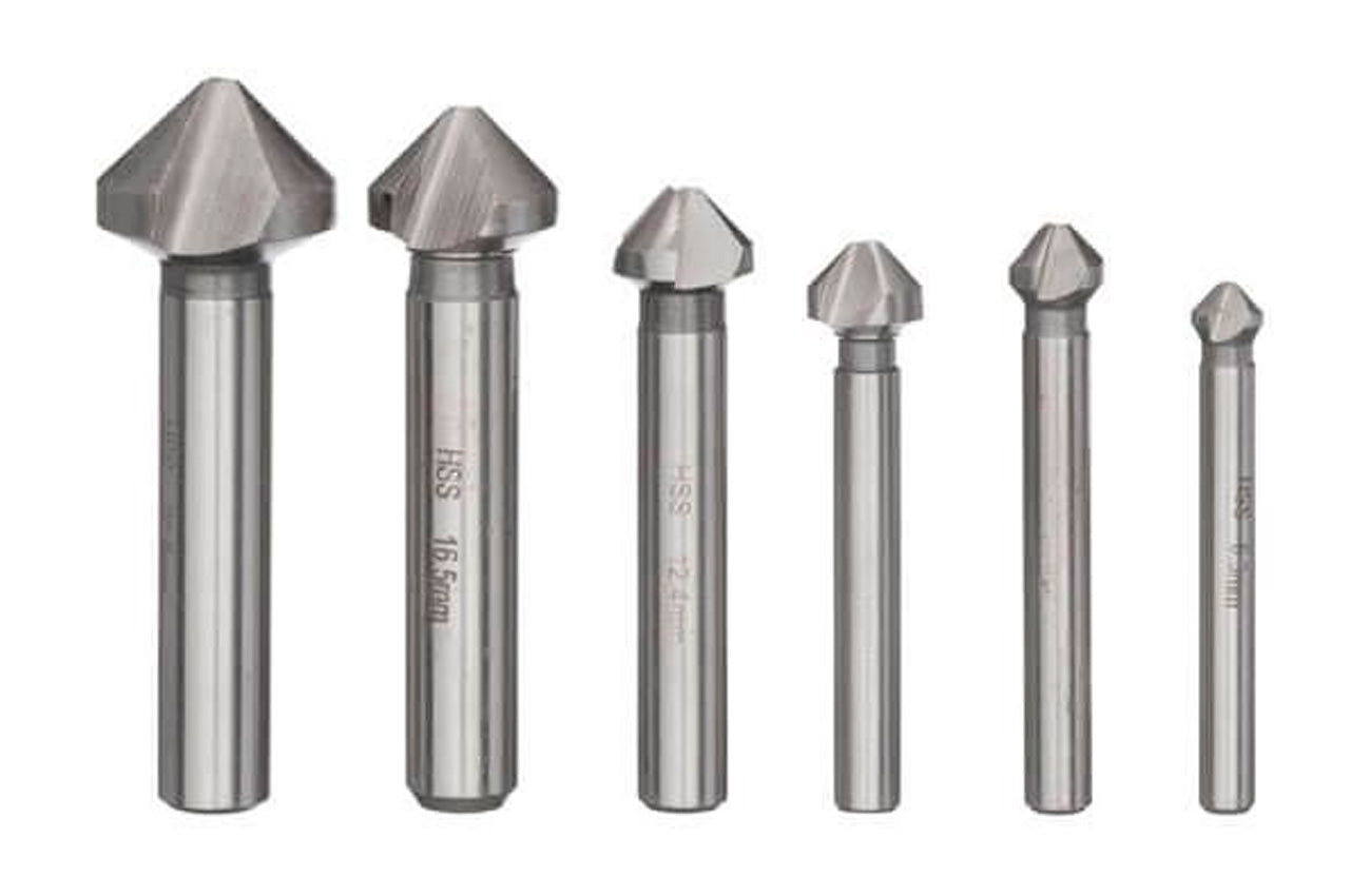 Набор зенкеров Intertool - 6,3 x 8,3 x 10,4 x 12,4 x 16,5 x 20,5 мм (6 шт.)