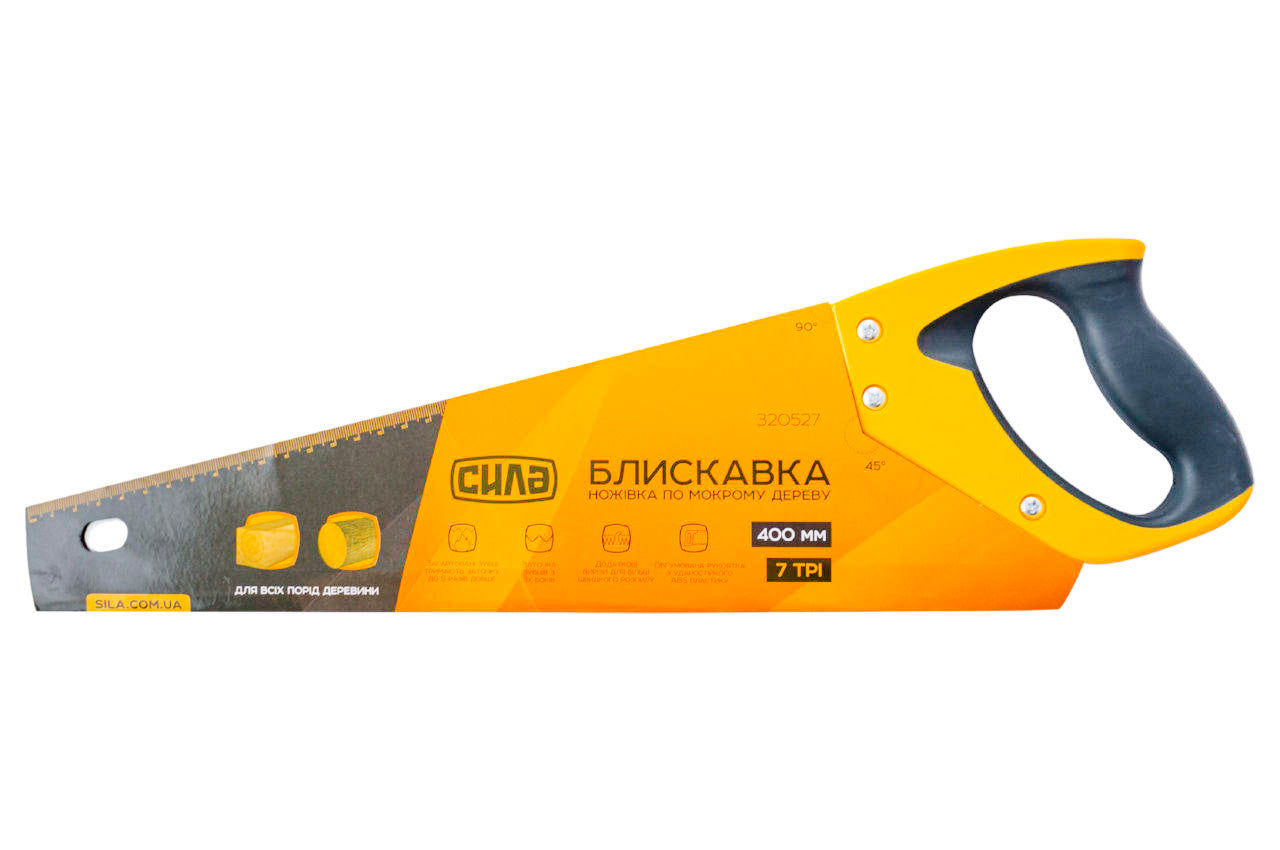 Ножовка по мокрому дереву Сила - 400 мм x 7T x 3D молния