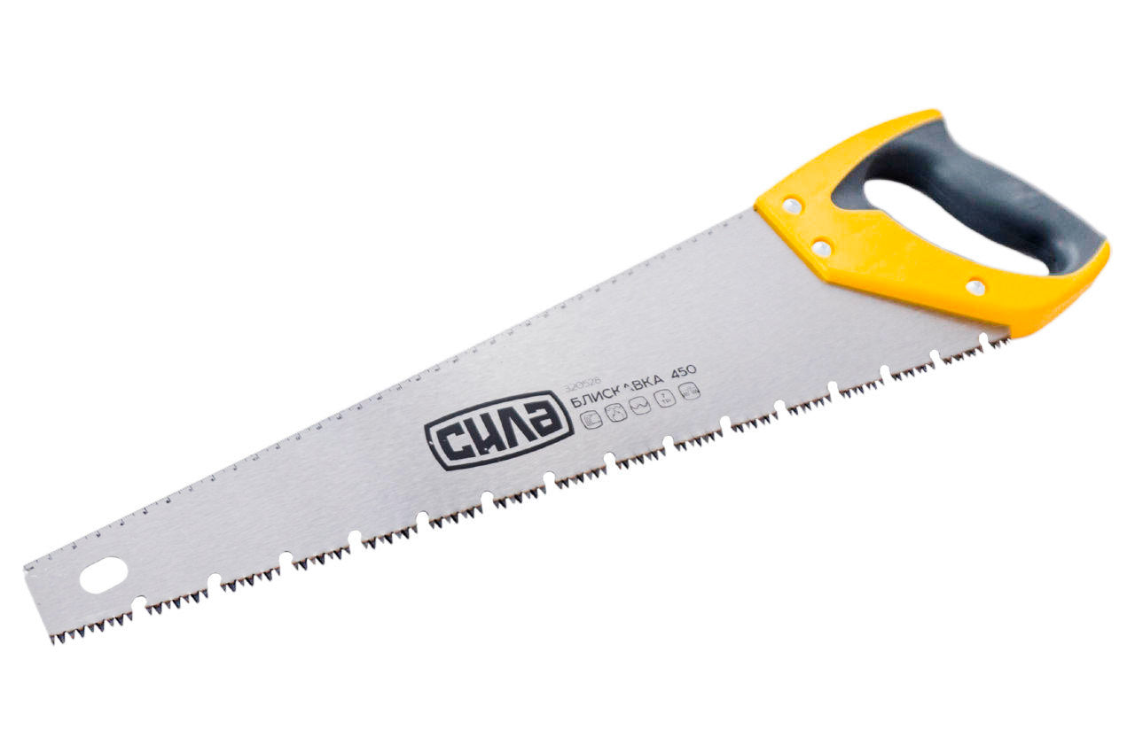 Ножовка по мокрому дереву Сила - 450 мм x 7T x 3D молния