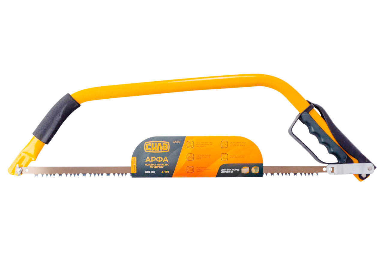 Ножовка по дереву лучковая Сила - 610 мм x 4T x 2D арфа