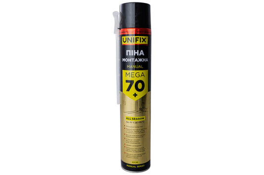 Монтажна піна Unifix - 870 мл x 70 л ручна