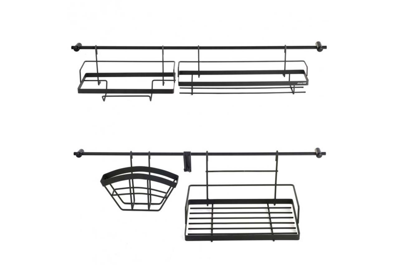 Набор полок кухонных с рейлингом Kamille - 2 x 780 мм 16 ед.