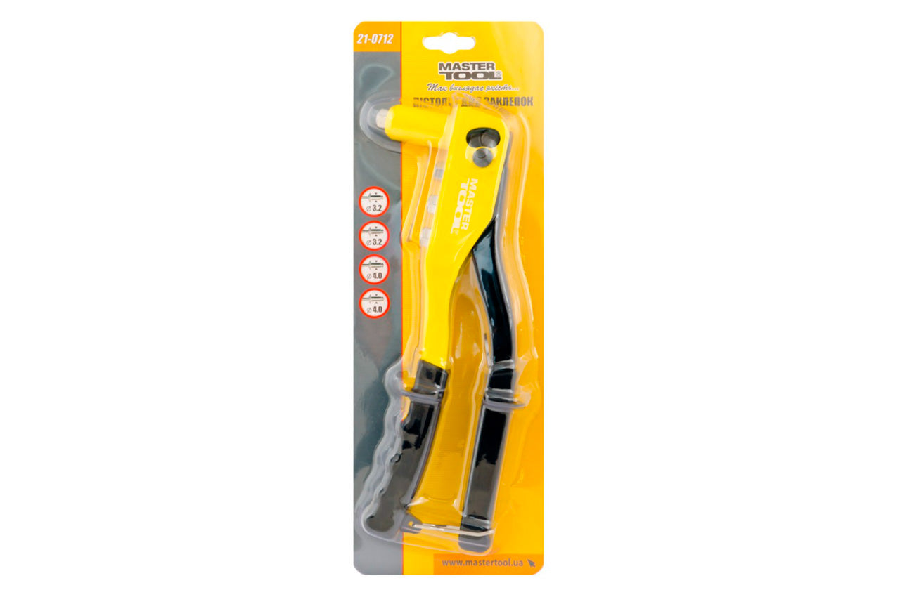 Пистолет для заклепок Mastertool - 220 x ø3,2 x 3,2 x 4 x 4 мм