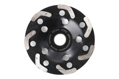 Чашка алмазная шлифовальная Apro - 125 мм 22-24% бумеранг