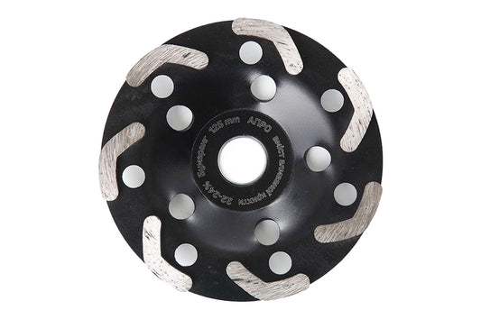 Чашка алмазная шлифовальная Apro - 125 мм 22-24% бумеранг