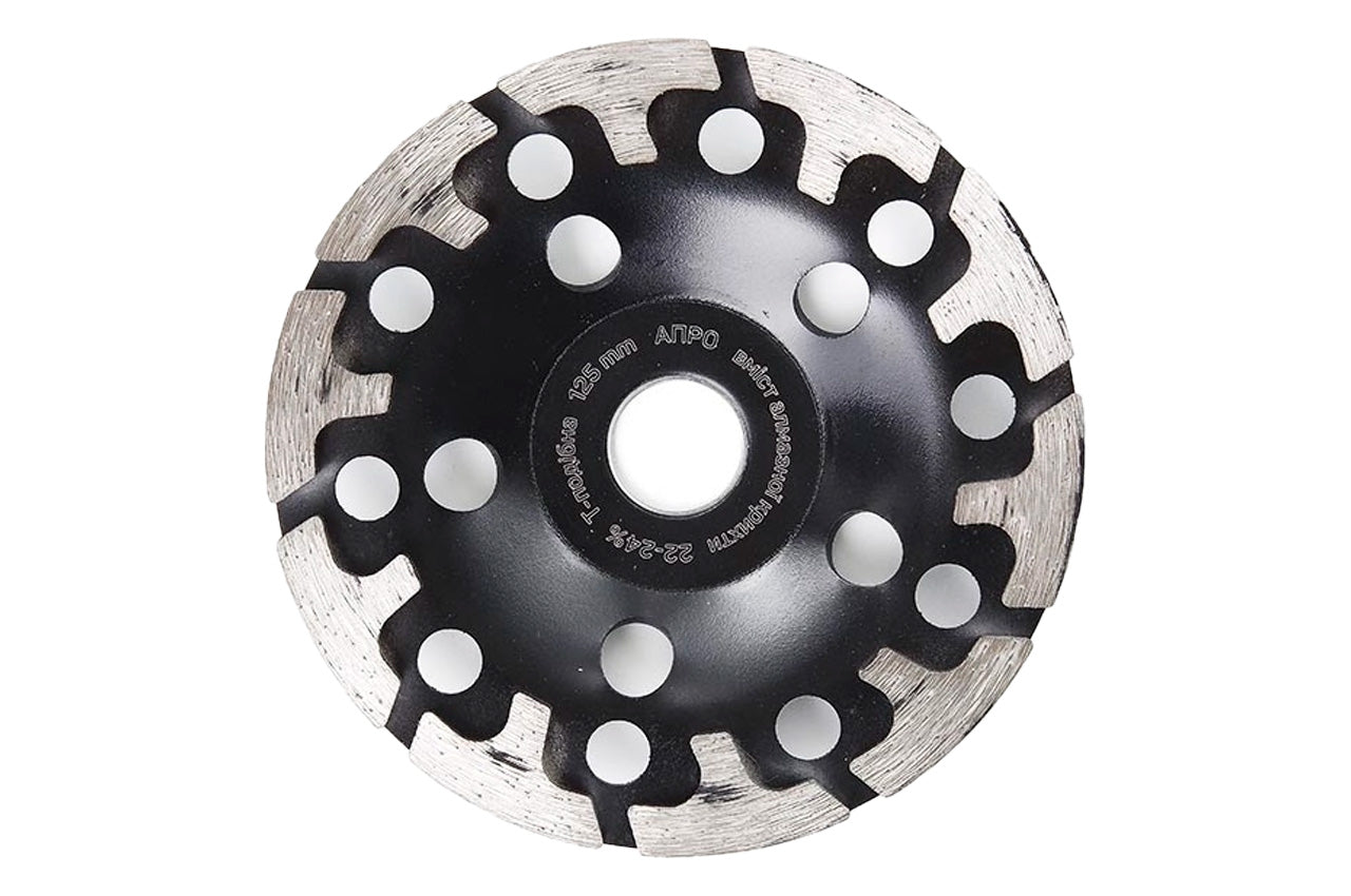 Чашка алмазная шлифовальная Apro - 125 мм 22-24% T
