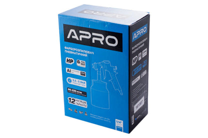 Краскопульт пневматический HP Apro - 1000 мл x 1,5 мм НБ металл