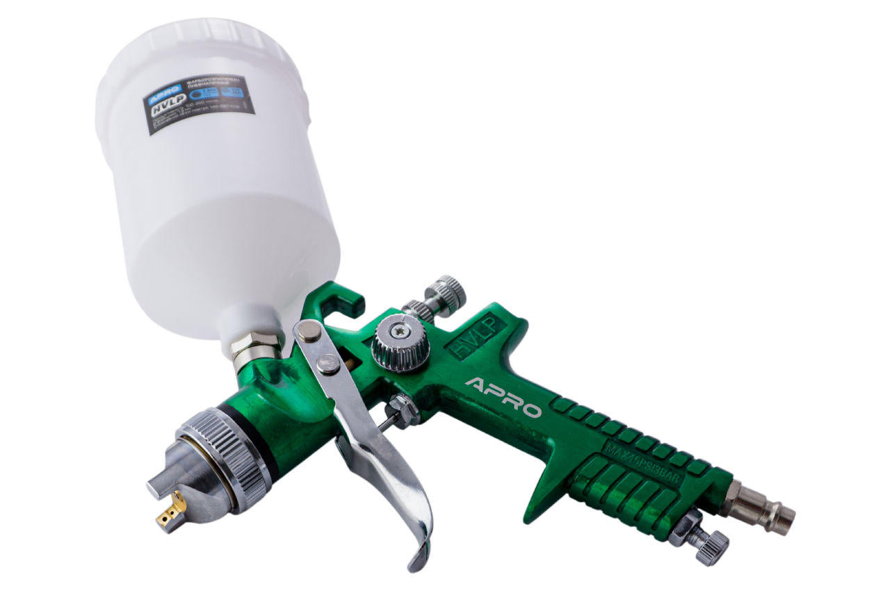 Краскопульт пневматический HVLP Apro - 600 мл x 1,3 мм ВБ пластик