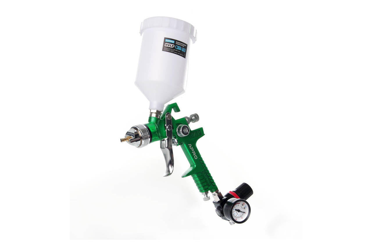 Краскопульт пневматический HVLP Apro - 600 мл x 1,4 мм ВБ пластик с редуктором