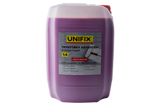 Грунтовка акриловая Unifix - 10 кг x 1:4 концентрат с индикатором