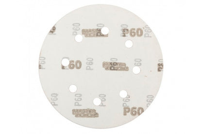 Круг шлифовальный на липучке Mastertool - 180 мм x Р60 с отверстиями (5 шт.)