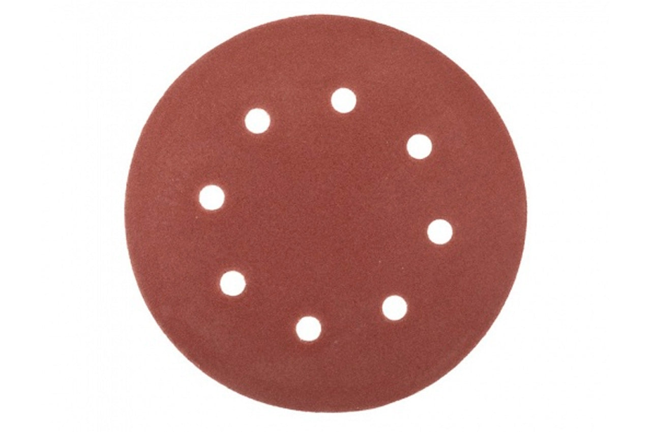 Круг шлифовальный на липучке Mastertool - 180 мм x Р80 с отверстиями (5 шт.)