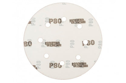 Круг шлифовальный на липучке Mastertool - 180 мм x Р80 с отверстиями (5 шт.)