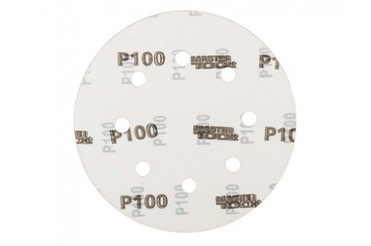Круг шлифовальный на липучке Mastertool - 180 мм x Р100 с отверстиями (5 шт.)