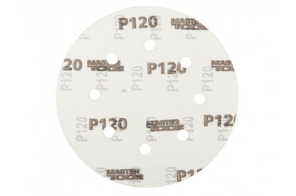 Круг шлифовальный на липучке Mastertool - 180 мм x Р120 с отверстиями (5 шт.)