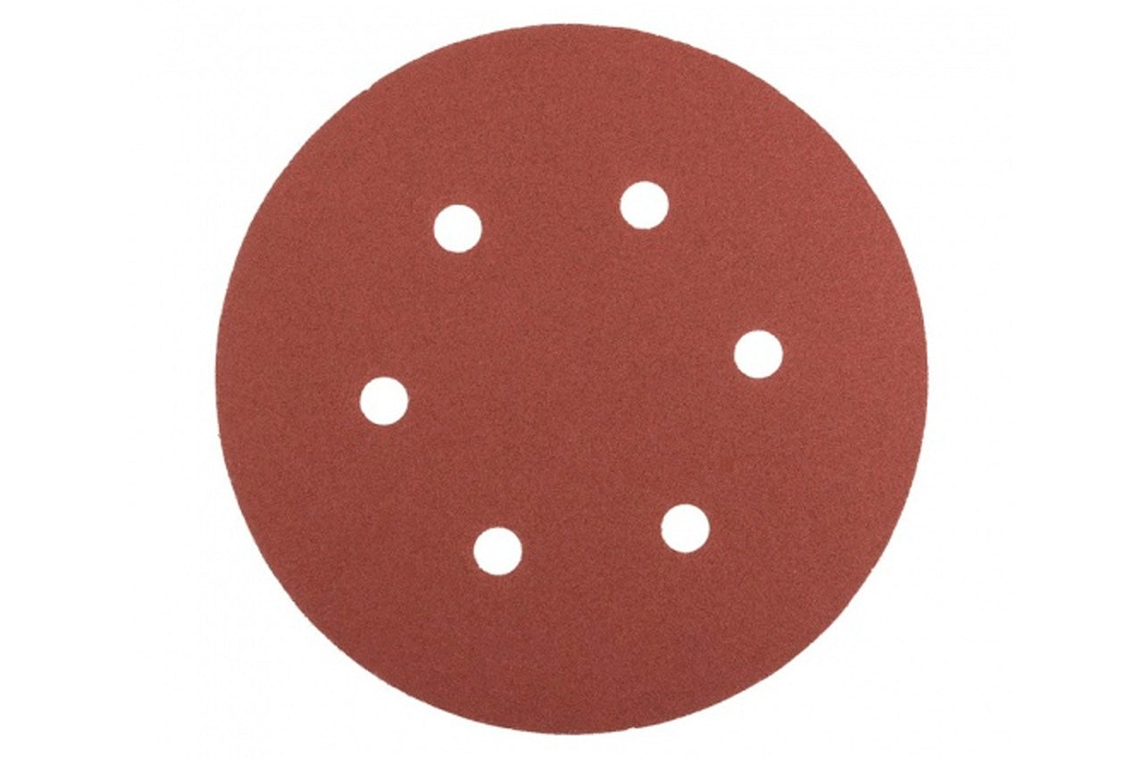 Круг шлифовальный на липучке Mastertool - 225 мм x Р80 с отверстиями (5 шт.)