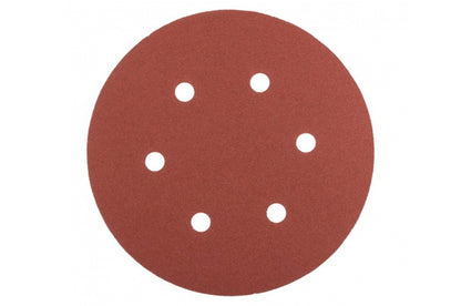 Круг шлифовальный на липучке Mastertool - 225 мм x Р80 с отверстиями (5 шт.)