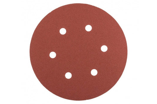 Круг шлифовальный на липучке Mastertool - 225 мм x Р80 с отверстиями (5 шт.)