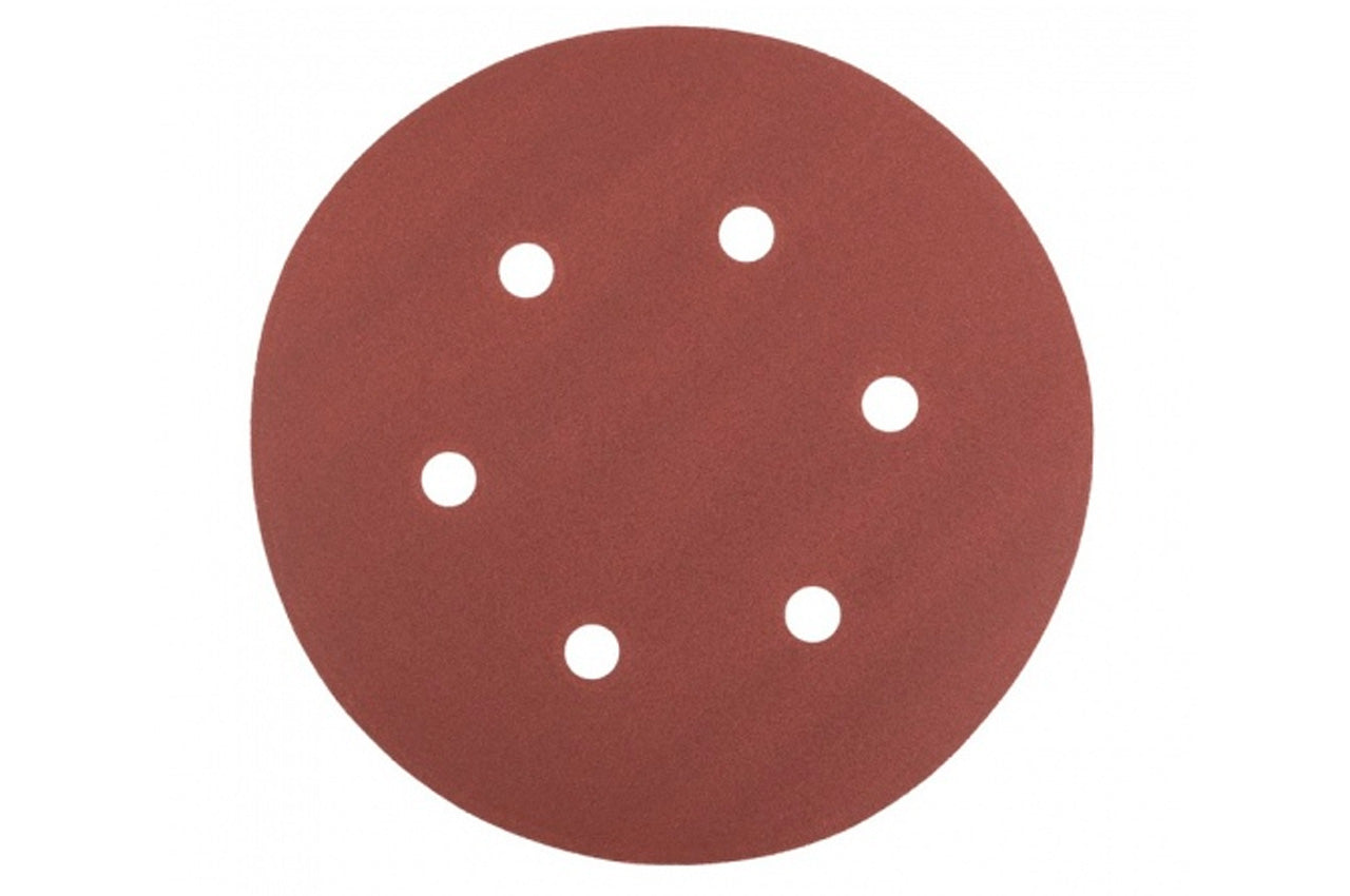 Круг шлифовальный на липучке Mastertool - 225 мм x Р150 с отверстиями (5 шт.)