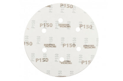 Круг шлифовальный на липучке Mastertool - 225 мм x Р150 с отверстиями (5 шт.)