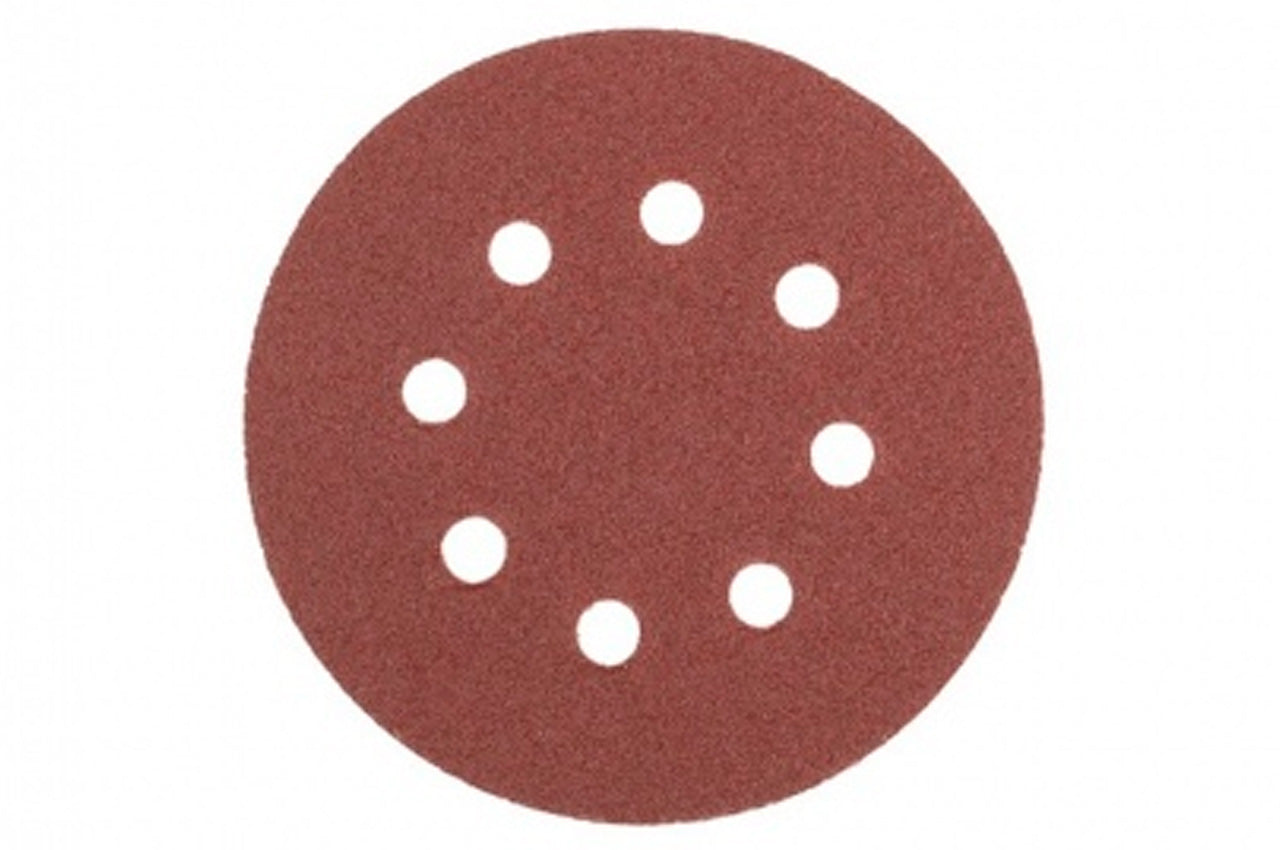 Круг шлифовальный на липучке Mastertool - 125 мм x Р80 с отверстиями (5 шт.)